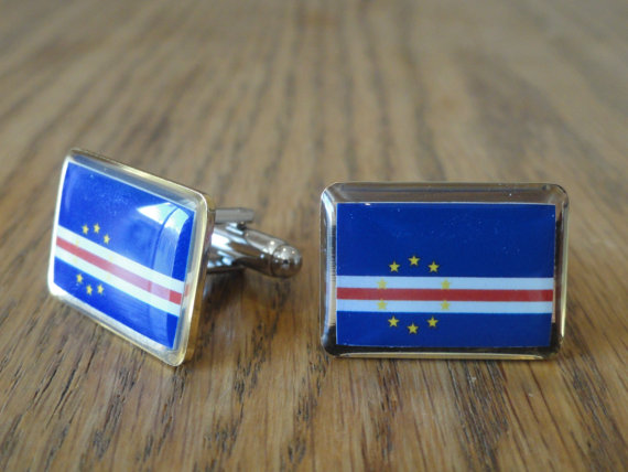 Cape Verdean Flag Cufflinks Featured