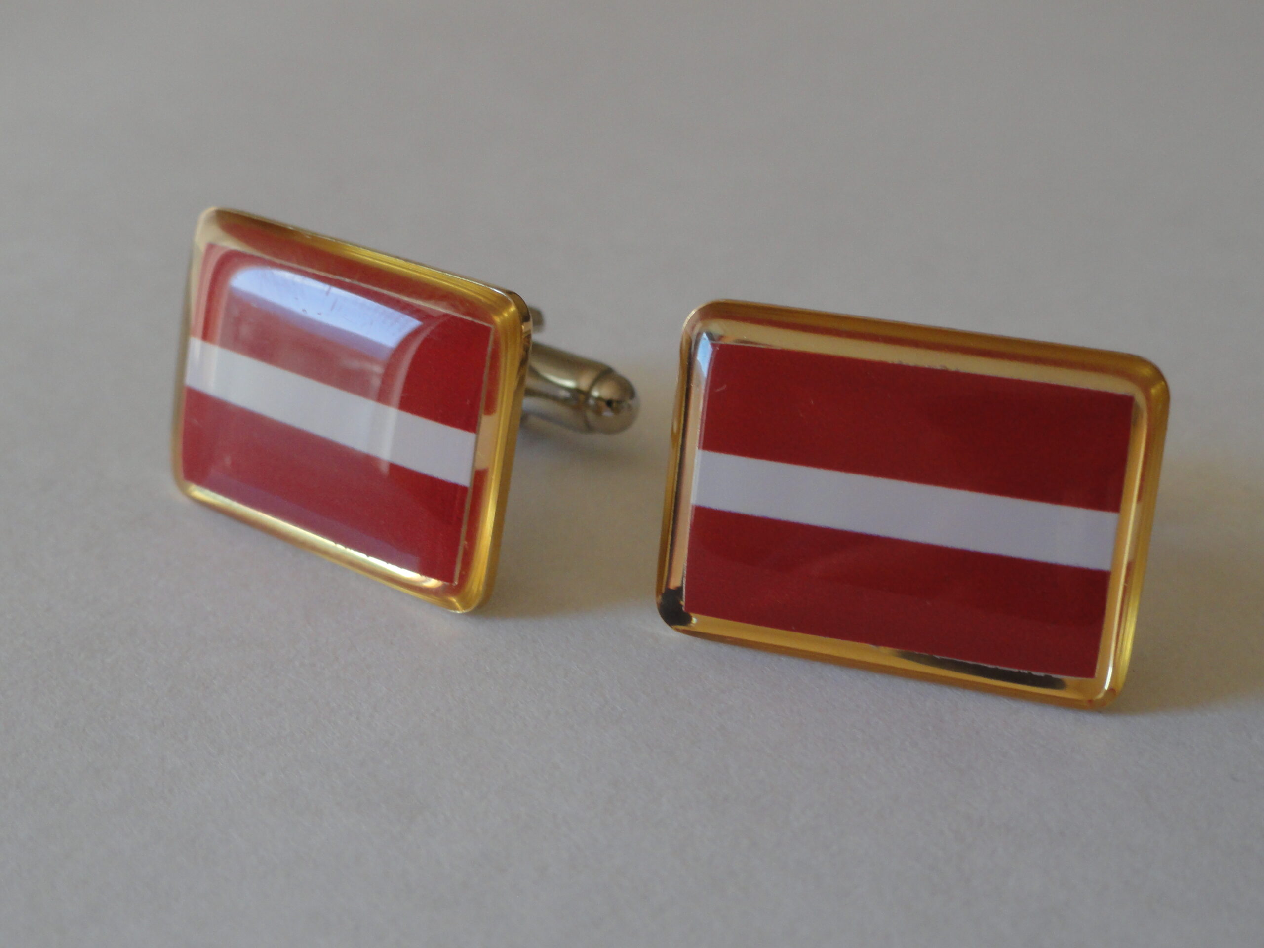 Latvia Flag Cufflinks Featured