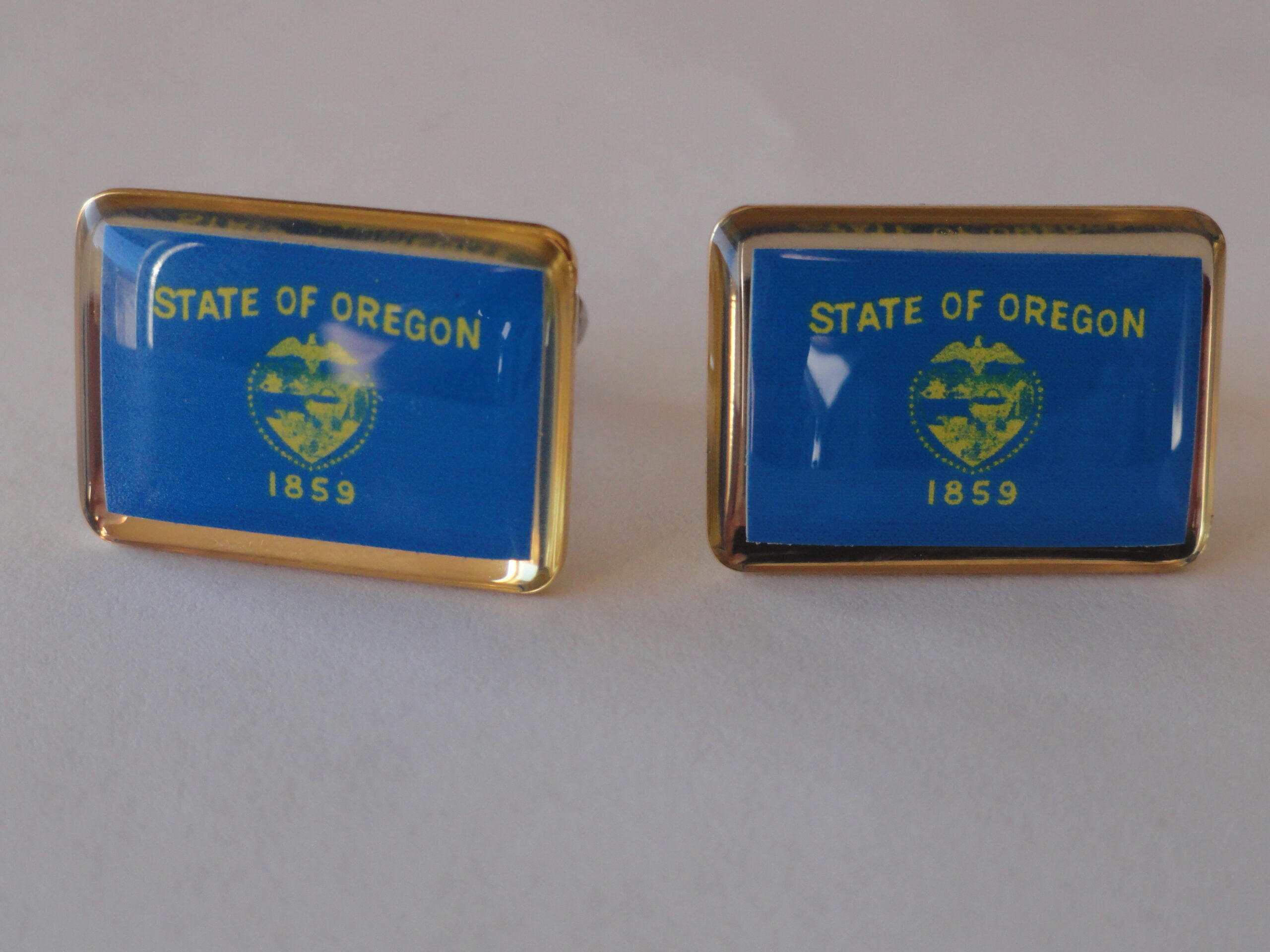 Oregon Flag Cufflinks Featured