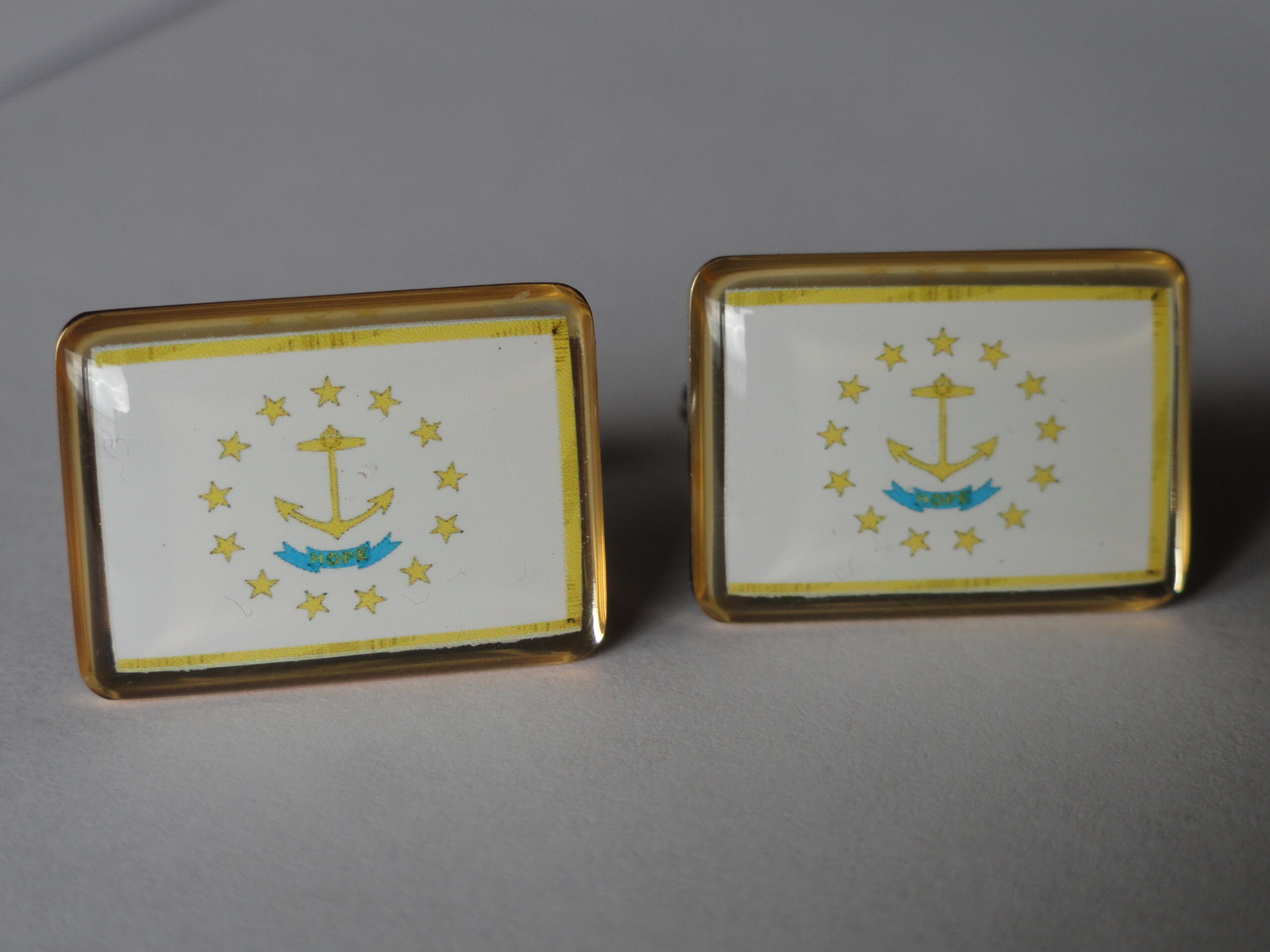 Rhode Island Flag Cufflinks Featured