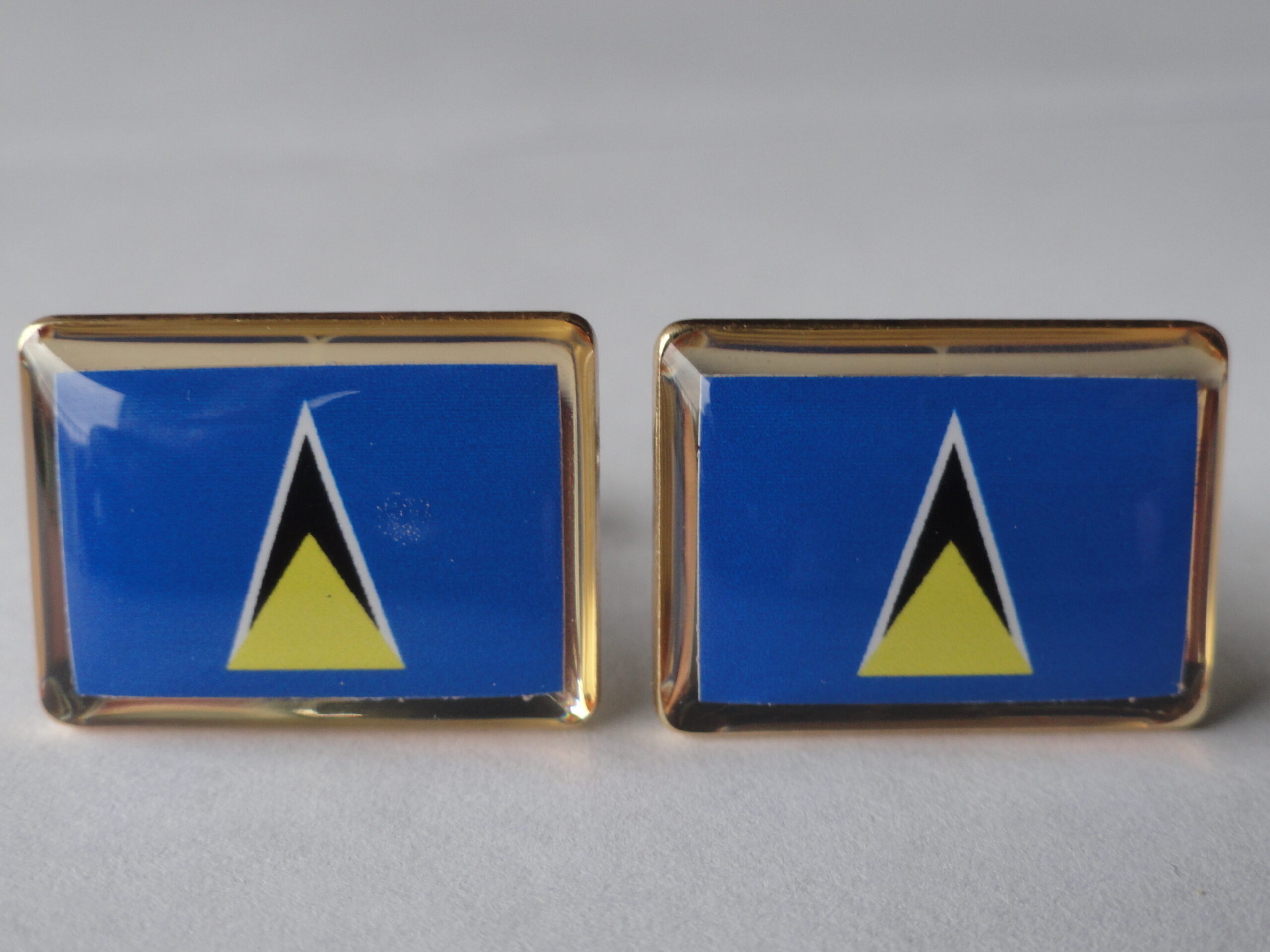 St. Lucia Flag Cufflink