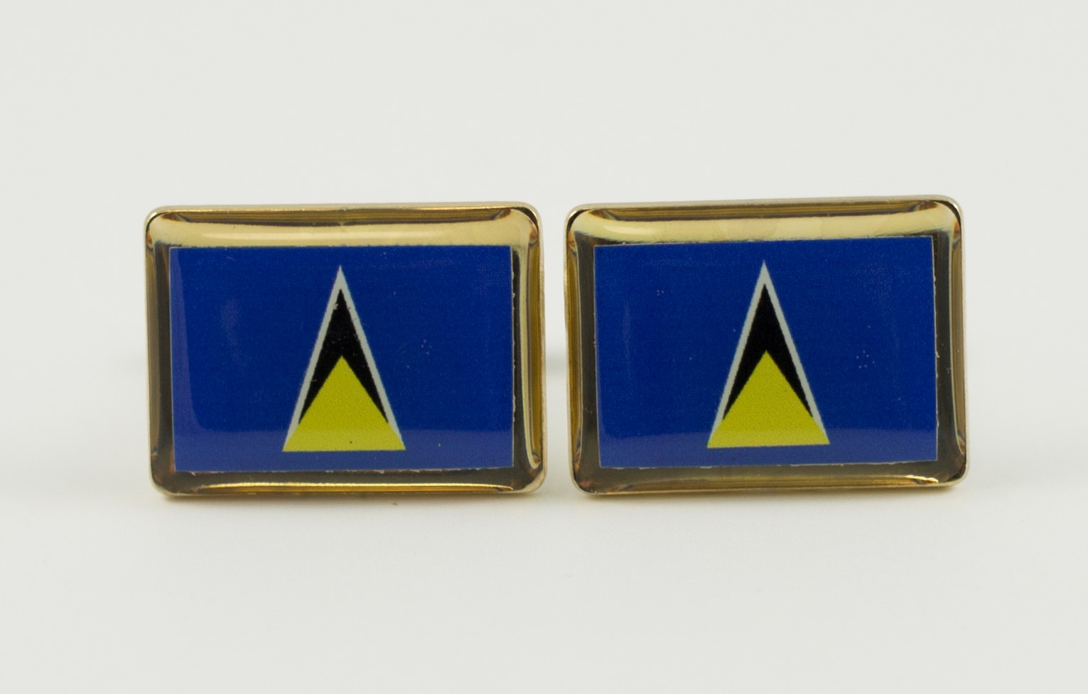 St. Lucia Flag Cufflinks Wedding K Featured