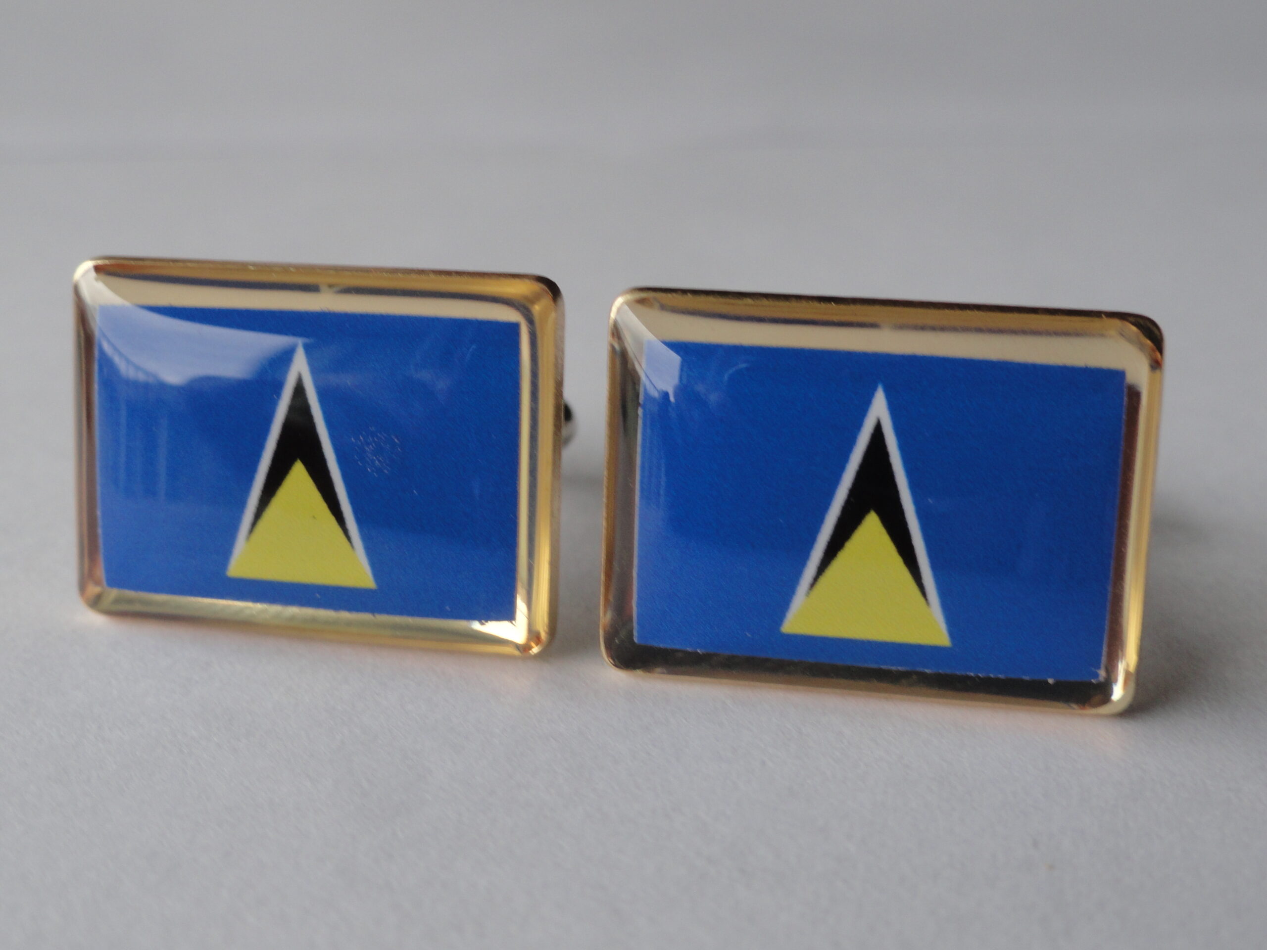 St. Lucia Flag Cufflinks