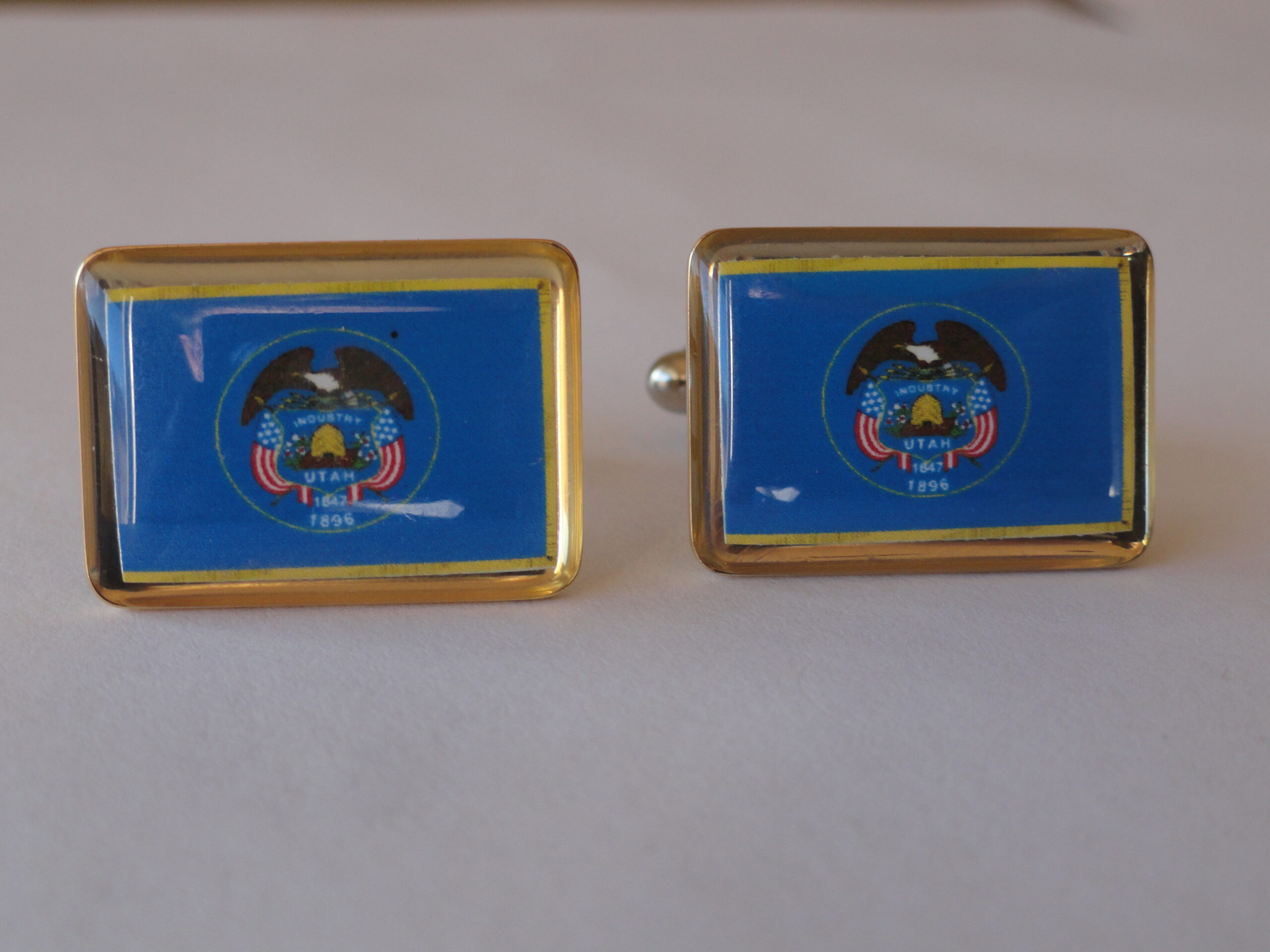 Utah Flag Cufflinks Featured