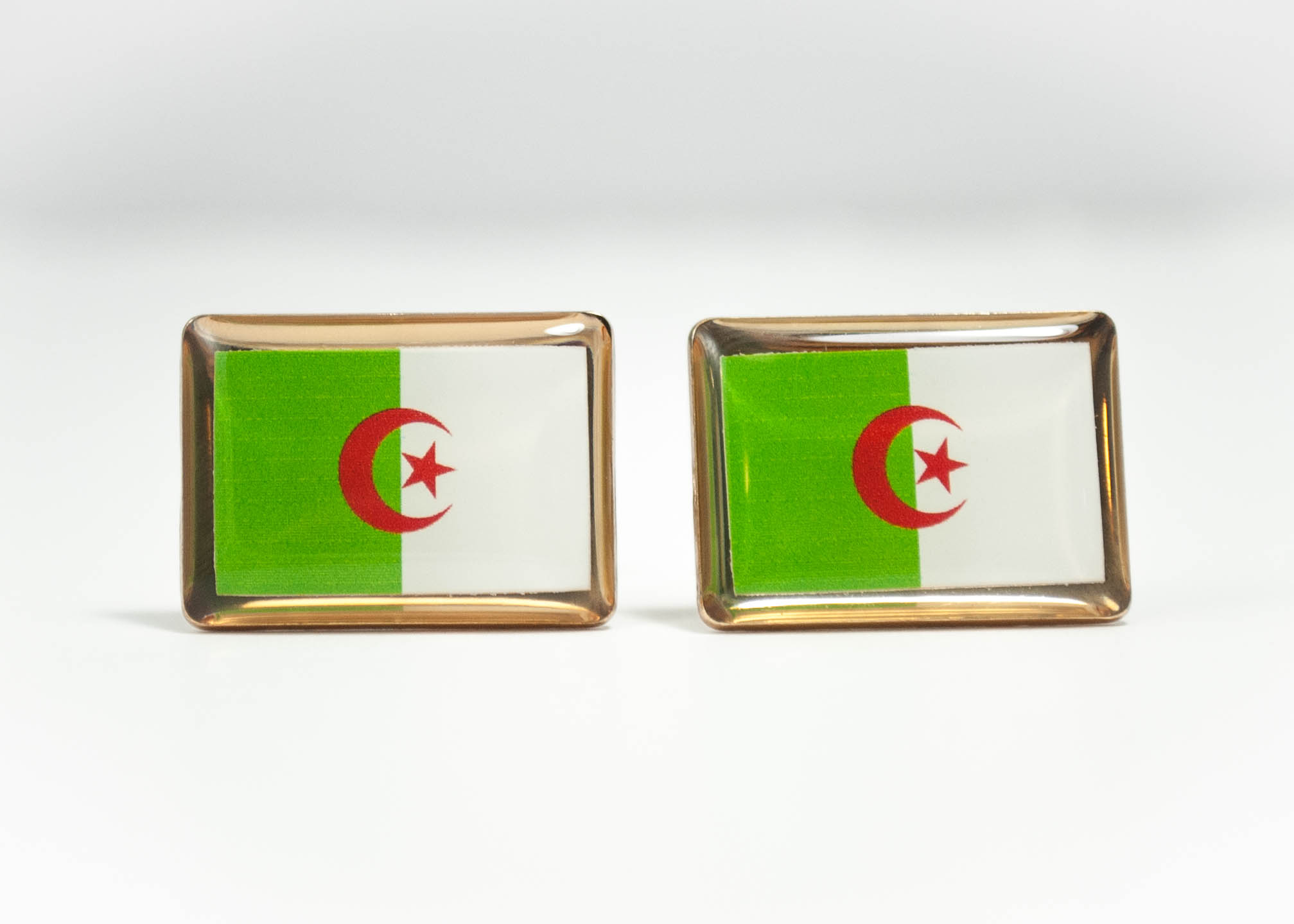 Algeria Flag Engraved Personalised Tie Clip
