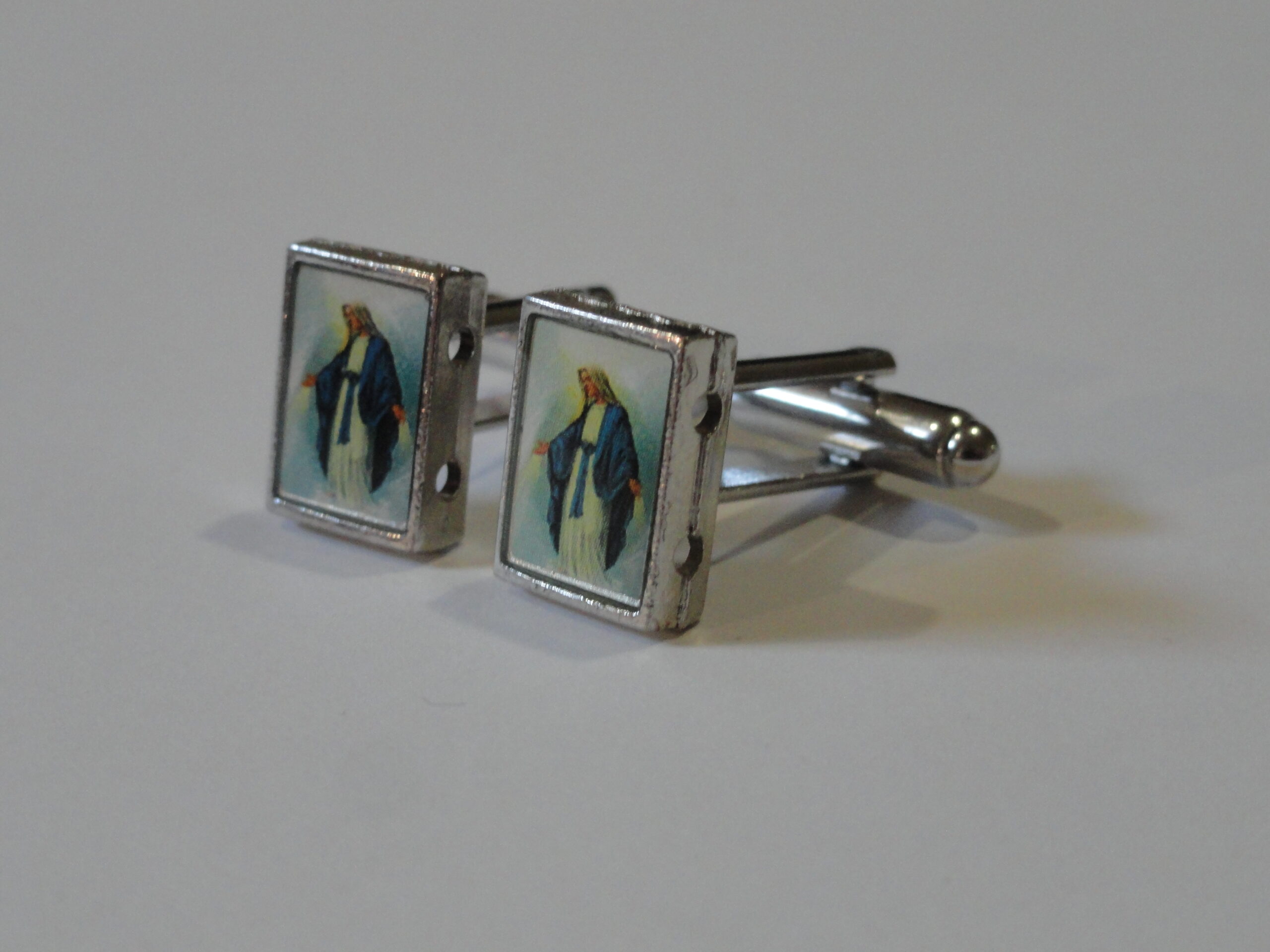 2 Virgin Mary Cufflinks Wedding Christian