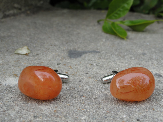Carnellian Cufflinks Wedding K