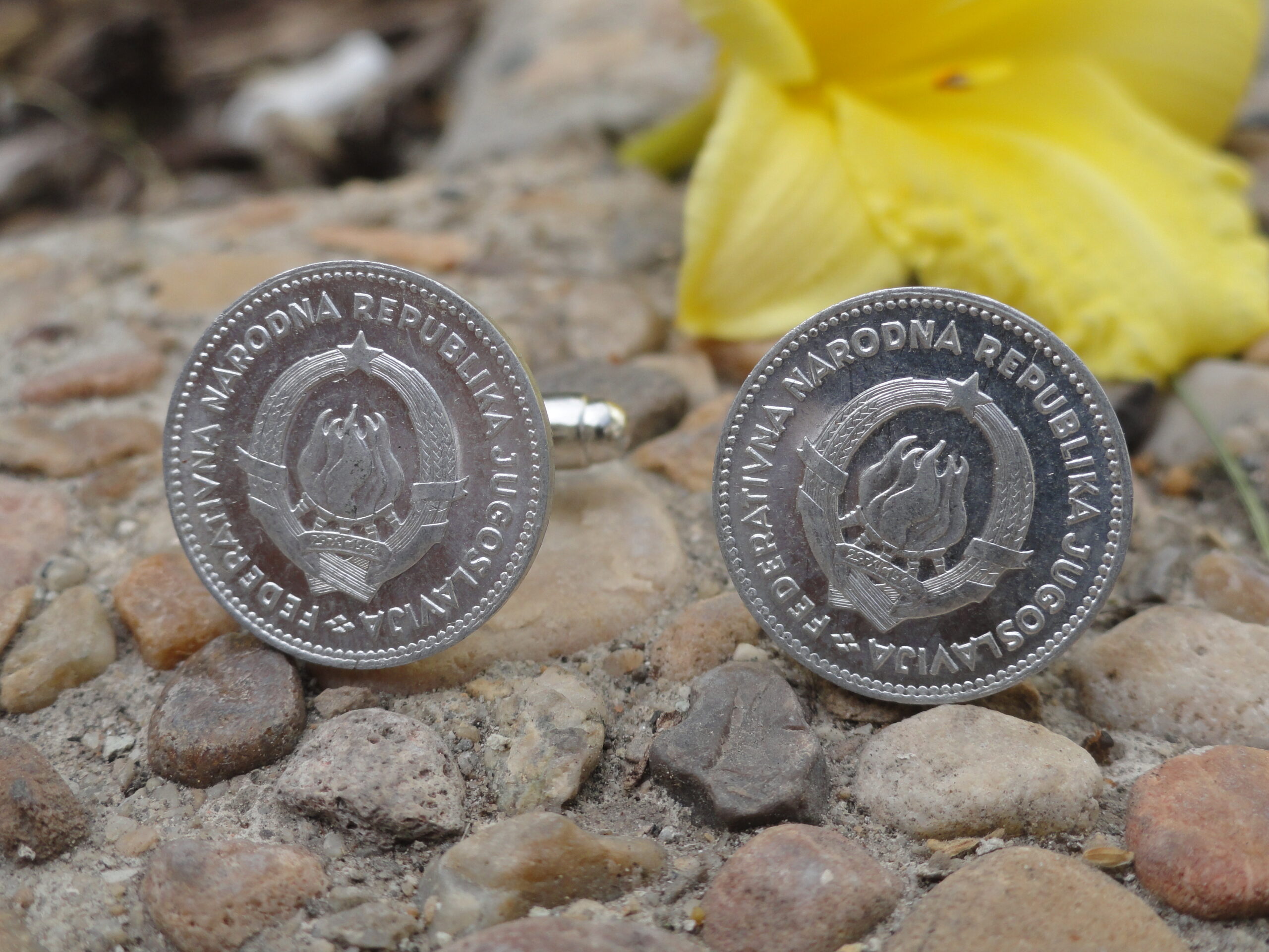 Yugoslavian 50 Para Coin Cufflinks Wedding K