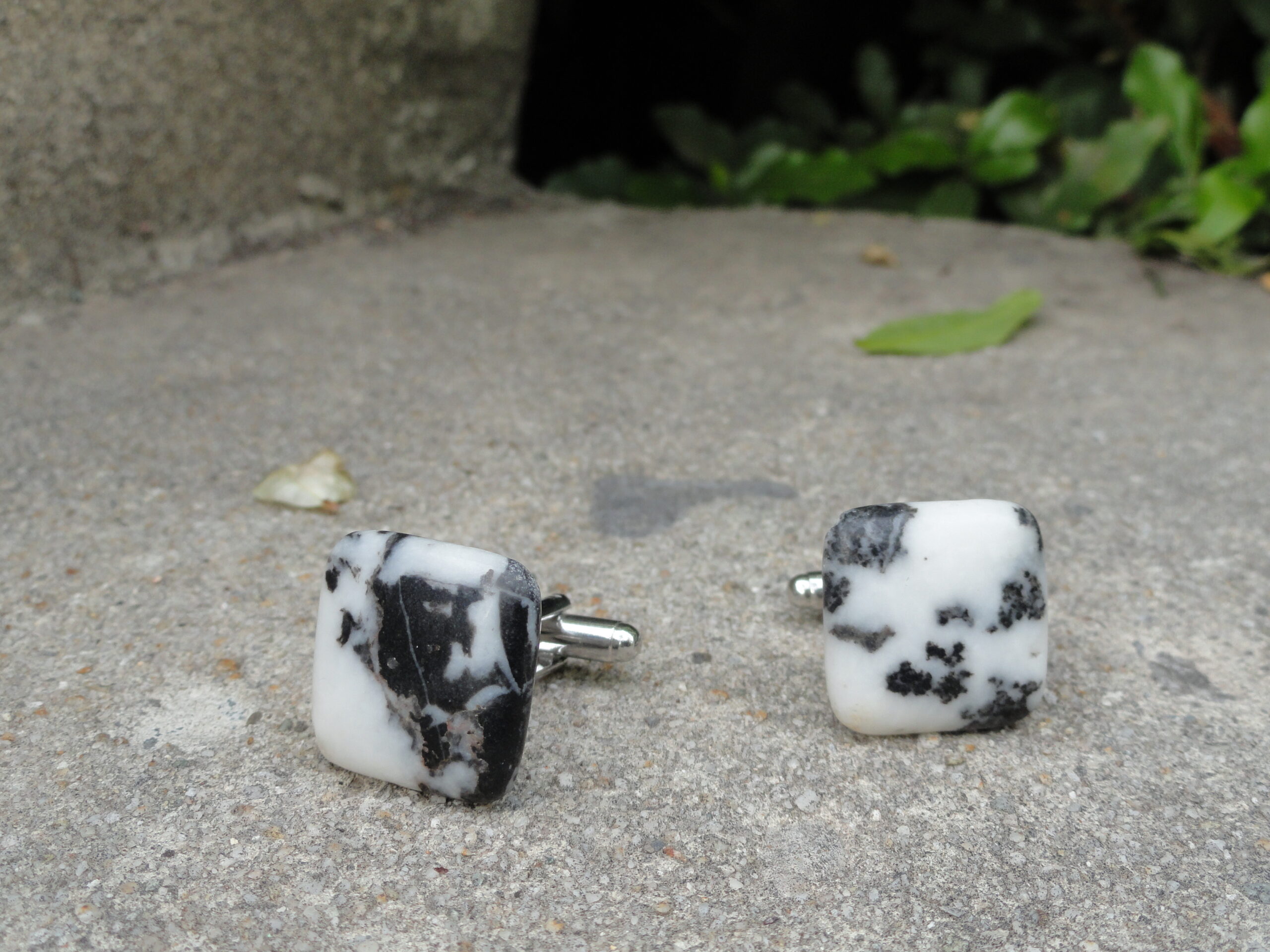 Black and White Marble Cuff Links Wedding K