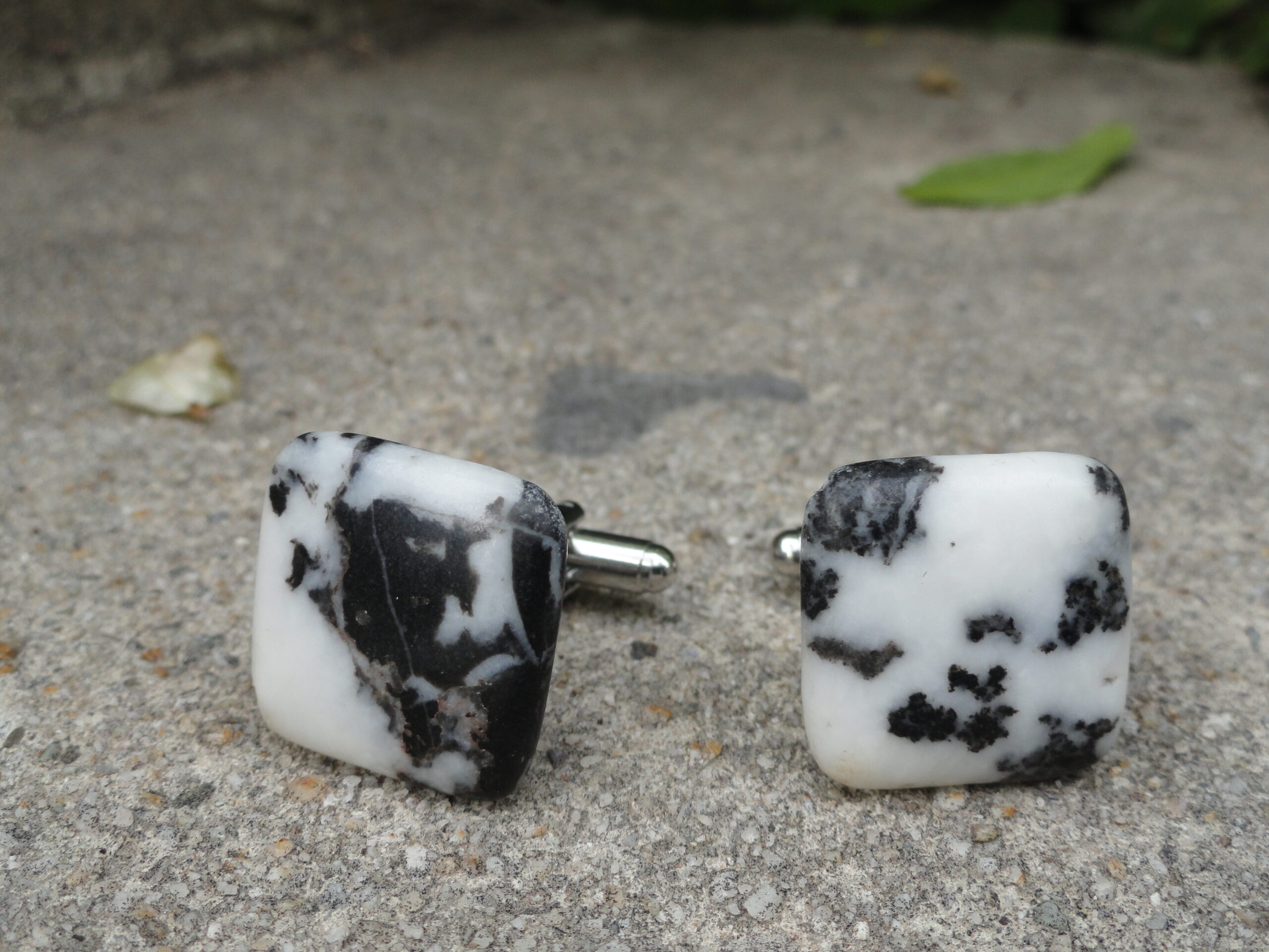 Black and White Marble Cufflinks Wedding K Featured