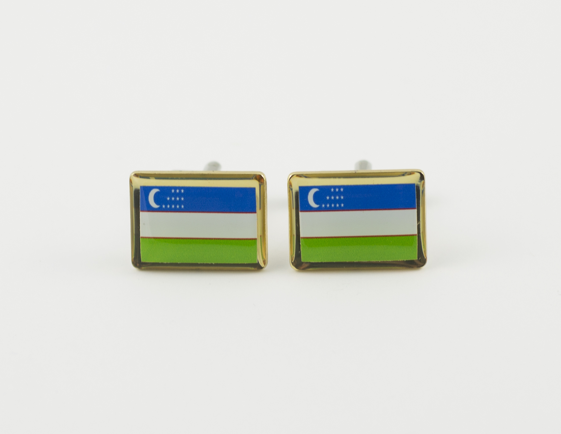 Uzbekistan Flag Cuff Links Uzbek Wedding K