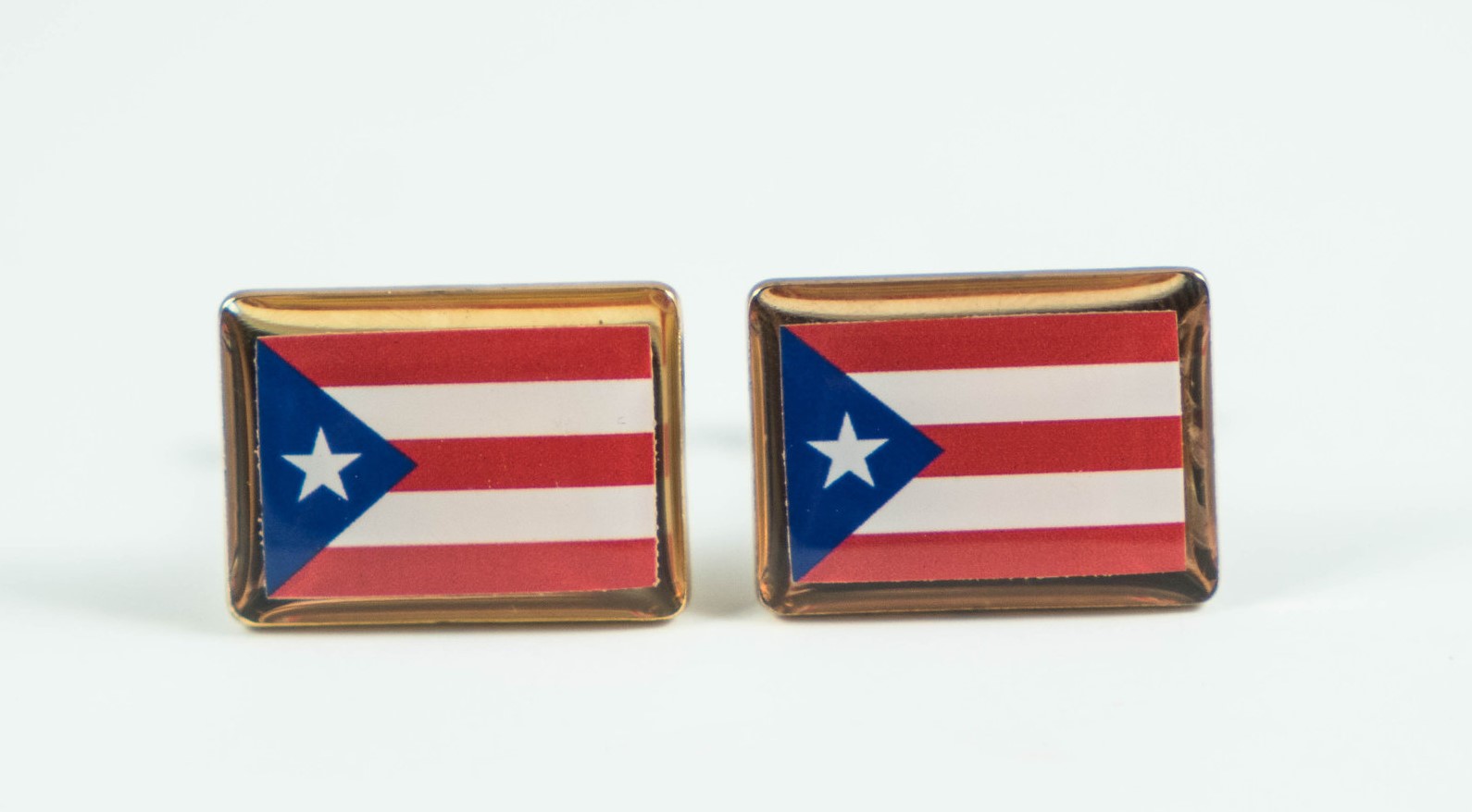 Puerto Rico Flag Cufflinks, Lapel Pin, Tie Bar Loud Cufflinks