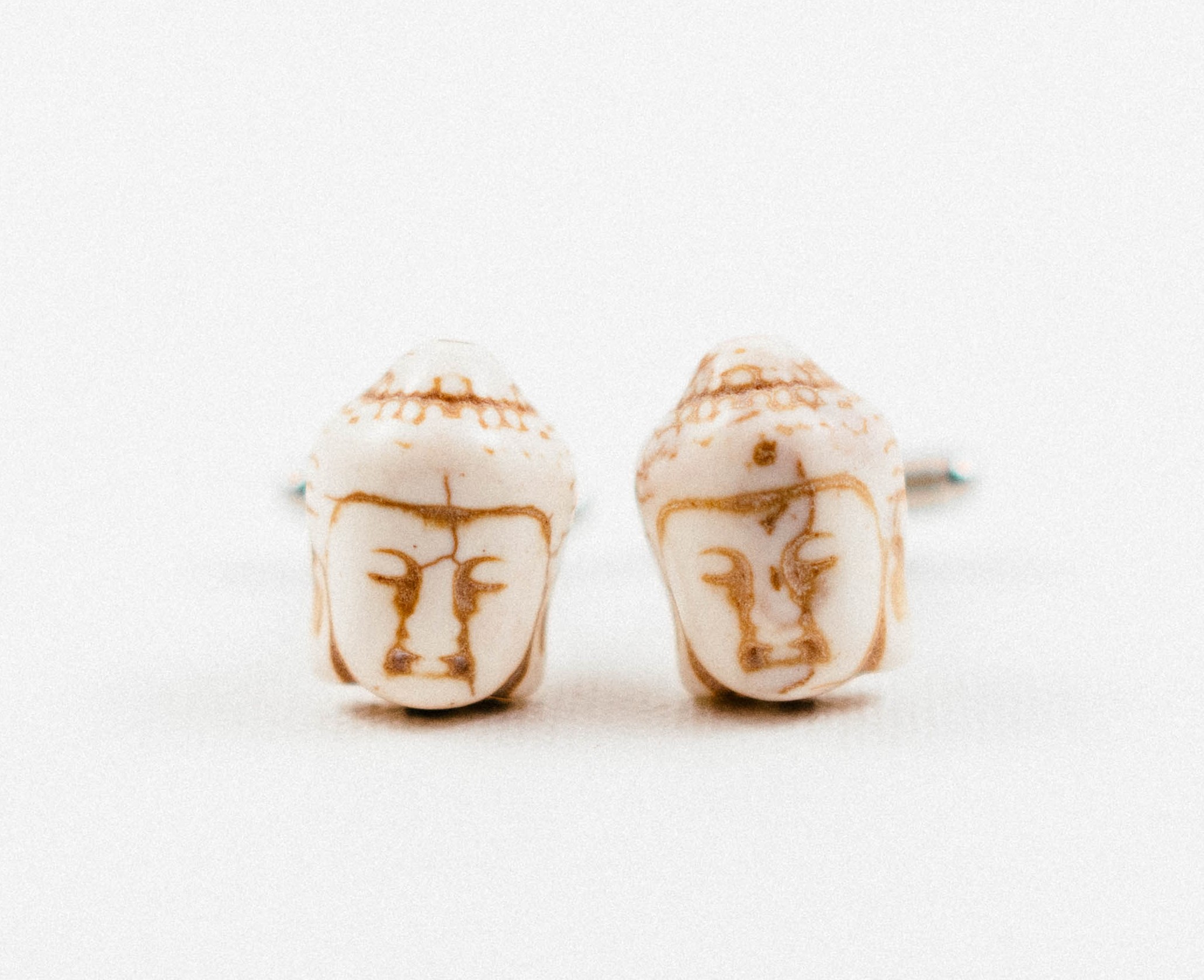 White Buddha Head Buddhism Cufflinks Wedding S Featured