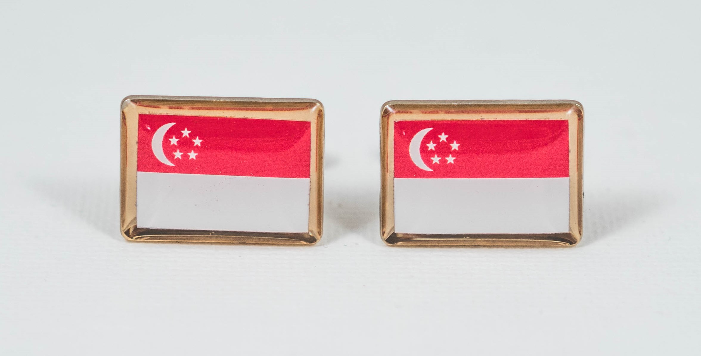 Singapore Flag Cufflinks 