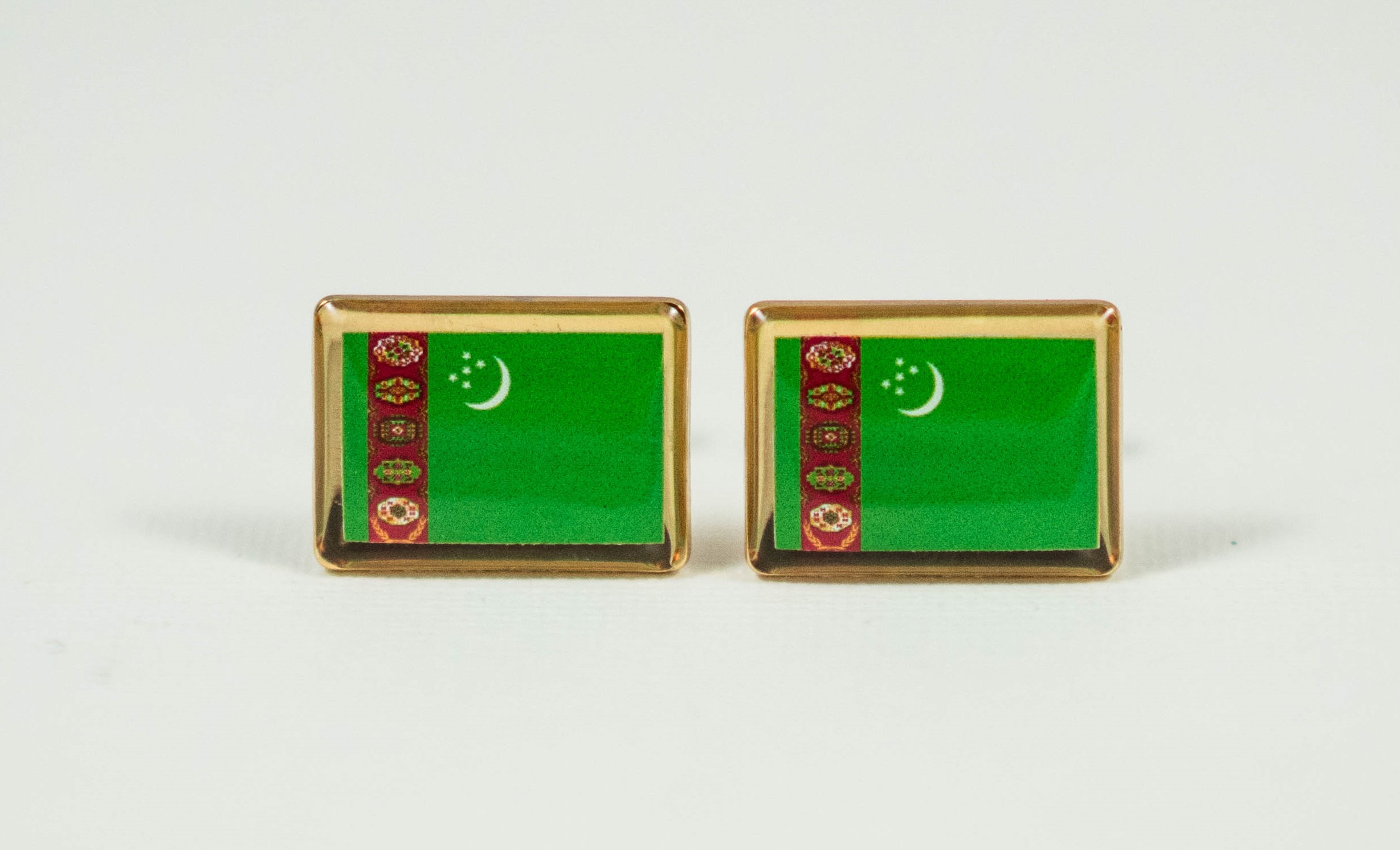 Turkmenistan Turkmen Flag Cufflinks Wedding S Featured