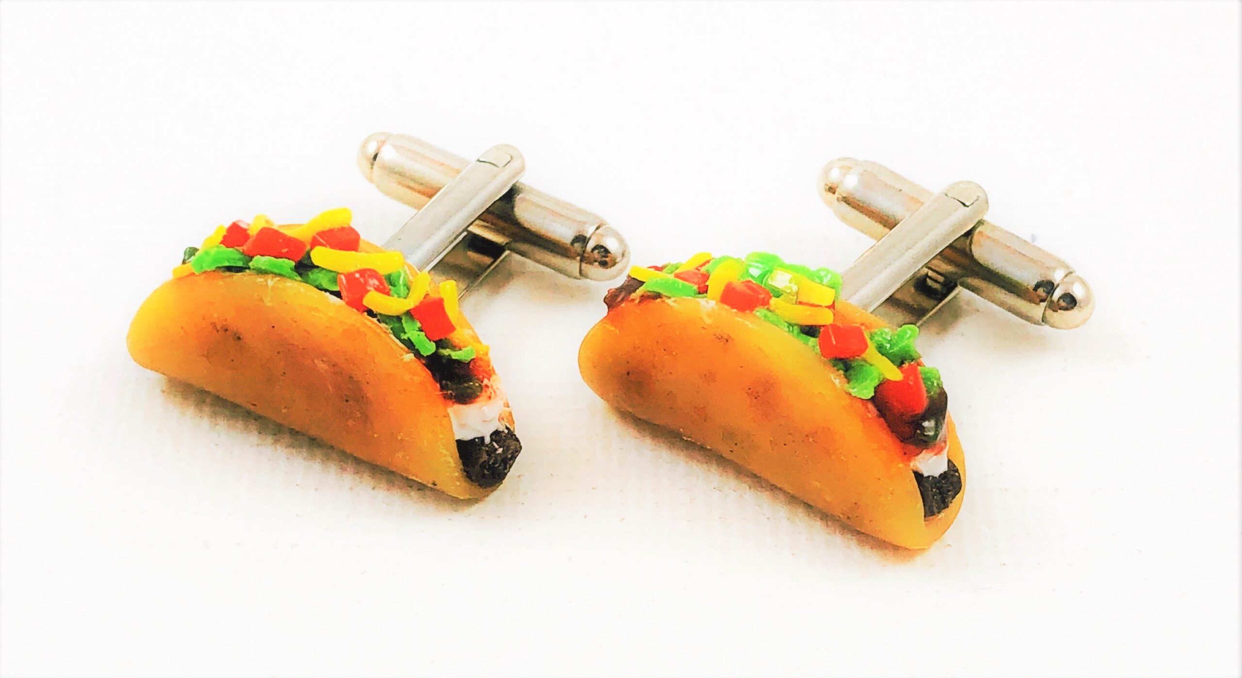 Corn Taco Mexican Food Cufflinks Wedding N Featured