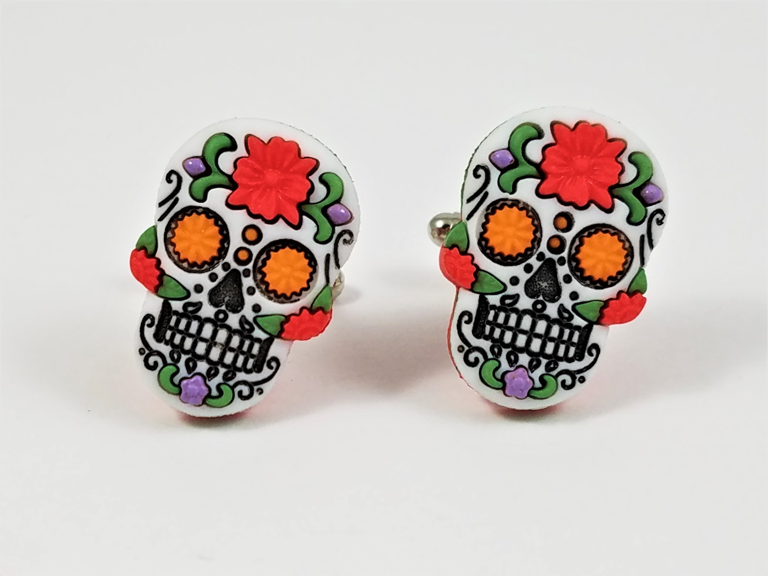 Mexican Sugar Candy Skull Day of the Dead Dia de Muertos Hispanic Latin Mexico Wedding Cufflinks N Featured