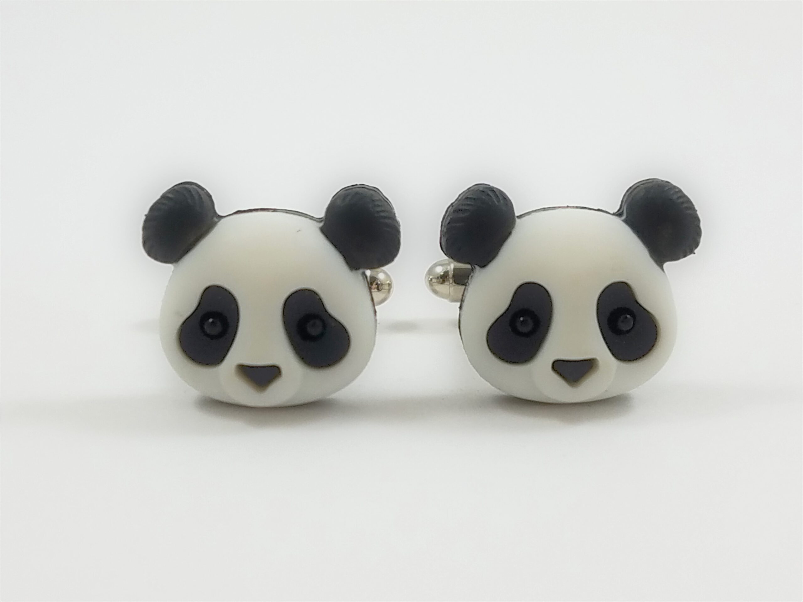 Panda Face Cufflinks Wedding Groomsmen Nature Animals Zoo Wildlife Bear Chinese Asian Featured