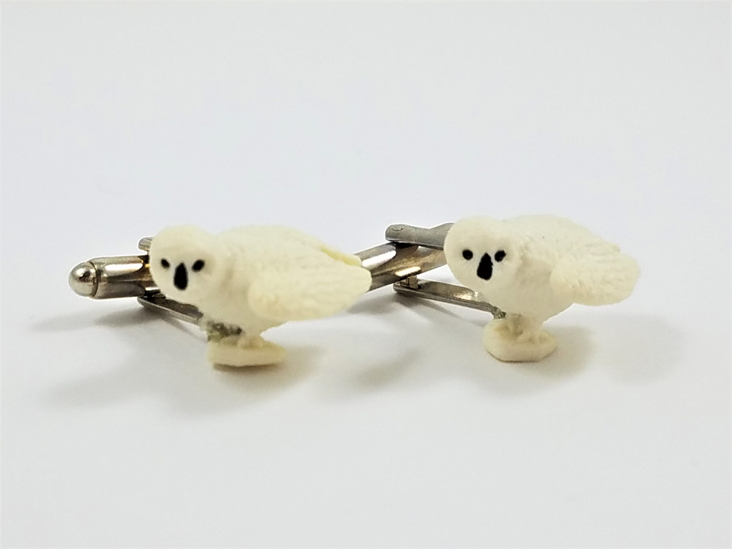 Snowy Owl Cufflinks Wedding Groomsmen Nature Animals Zoo Wildlife Bird